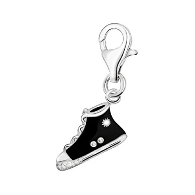 Abbildung von Quiges Charms Anhänger Versilbert Sneaker Damen Schmuck für Bettelarmband