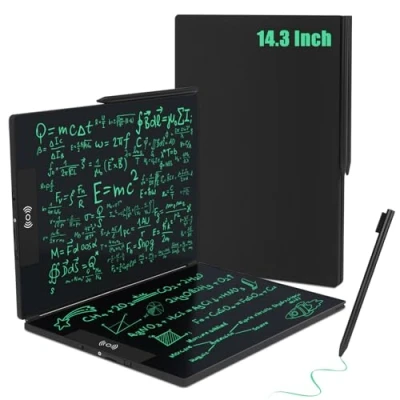 Abbildung von LCD Schreibtafel, Czemo14.3 Zoll Faltbare Maltafel für Erwachsene Büro, Digitales Zeichenbrett mit 0.5mm Monochromlinien, Schreib Zeichenblock Notizen, Memo, to Do Listen, Skizzen