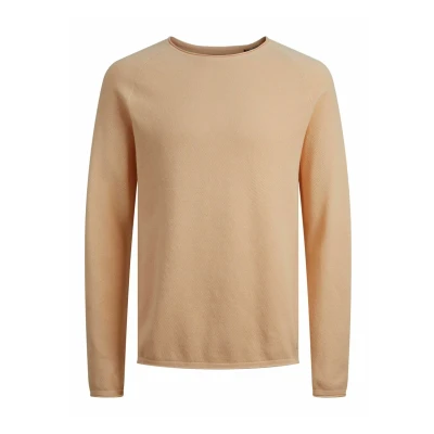 Abbildung von Jack &amp; Jones Ehill CREW NECK NOOS Strickpullover, Herren, Größe: Medium, Apricot ice