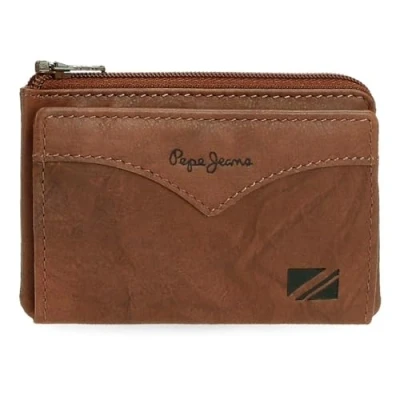 Abbildung von Pepe Jeans Joumma Bags Geldbörse mit Kartenfach, braun, 11 x 7 1,5 cm, Leder, Talla única, Kartenhalter