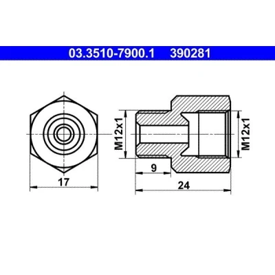 Abbildung von ATE 03.3510 7900.1 Adapter, Bremsleitung