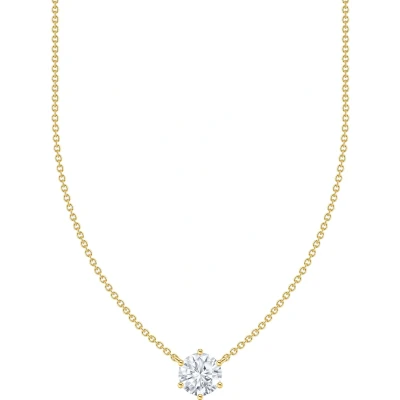Abbildung von Thomas Sabo Kette mit weißem Zirkonia Anhänger vergoldetes Silber KE2210 414 14