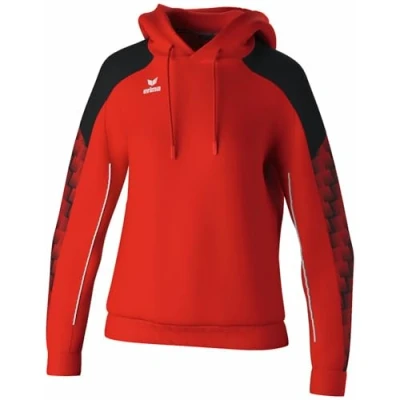 Abbildung von Erima Damen EVO STAR Kapuzenpullover (1072423), rot/schwarz, 40