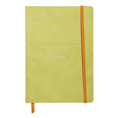 Abbildung von Rhodia 117406C Notizheft (mit weichem Umschlag, liniert, 80 Blatt, DIN A5, 14,8 x 21 cm) 1 Stück anisgrün