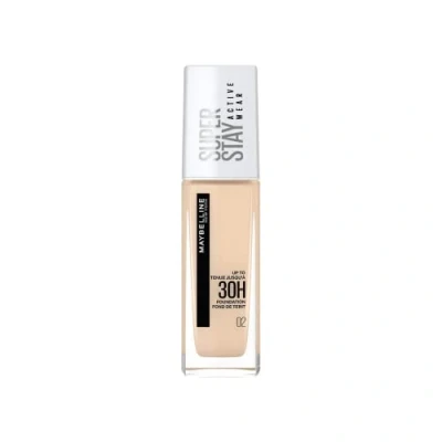 Abbildung von Maybelline New York Wasserfestes Make up, Foundation mit hoher Deckkraft, Langanhaltendes Gesichts Super Stay Active Wear, Farbe: Nr. 2 Naked Ivory (Sehr Hell), 1 x 30 ml