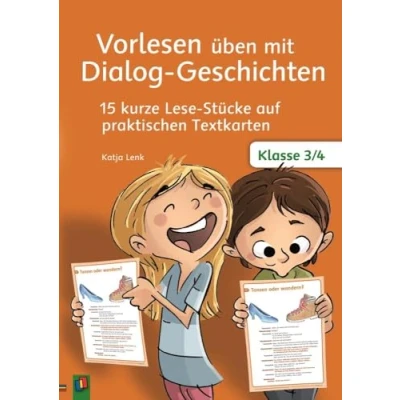 Abbildung von Vorlesen üben mit Dialog Geschichten Klasse 3/4: 15 kurze Lese Stücke auf praktischen Textkarten