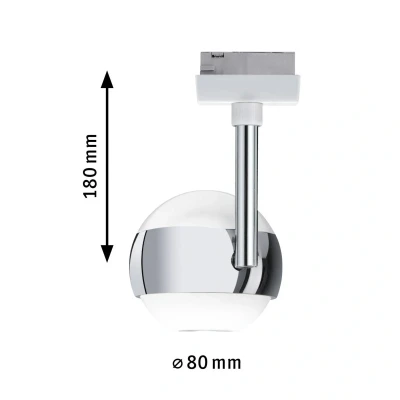 Abbildung von Paulmann Schienensystem Leuchten »URail Pendel Capsule II 400lm 6,3W 2700K 230V Schwarz matt, Chrom«, (1 tlg.), dimmbar