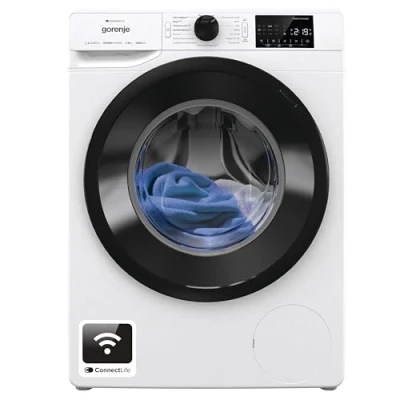 Abbildung von Gorenje WPNEI84A1TS Waschmachine mit Dampffunktion/ConnectLife / 8Kg 1400 U/min 15 Programme/Totaler AquaStop/WaveActive Trommel/ExtraHygiene/PowerWash/Schnell Waschgang/EEK: A 10%