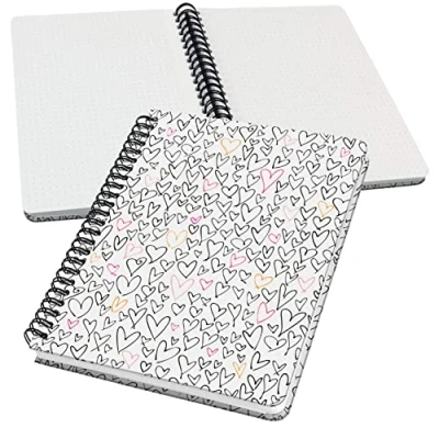 Abbildung von SIGEL JN620 Spiralblock Notizblock Bullet Journal Jolie, ca. A5, dot Lineatur, 120 Seiten, schwarz/orange, vegan, aus nachhaltigem Papier hergestellt
