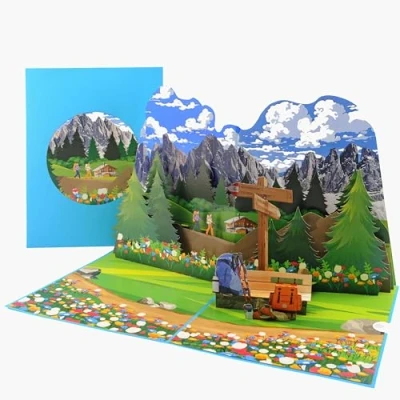 Abbildung von Favour Pop Up® eine beeindruckende 3D Karte für Bergwanderer, Bergsteiger, Liebhaber der Berge, auch Geldgeschenk oder Gutschein. XP839