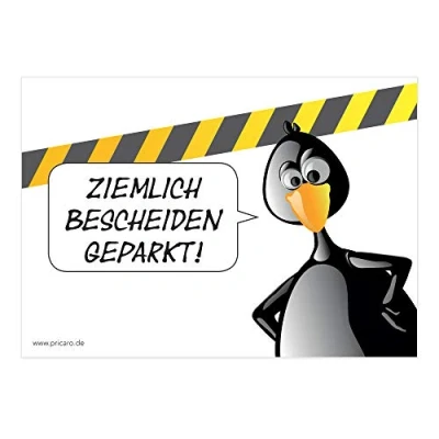 Abbildung von PRICARO Scheisse geparkt Flyer &quot;Pinguin&quot;, A6, 50 Stück