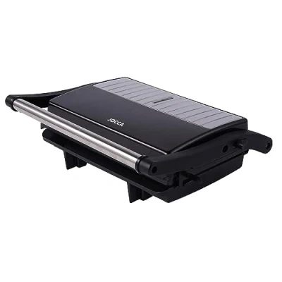 Abbildung von JOCCA Panini Grill 2 Scheiben/Öffnung 180 / Antihaft/Leistung 1000 W/Sandwiches, Snacks, Fleisch/Griff mit kaltem Touch/Einschalt Lichter, Schwarz