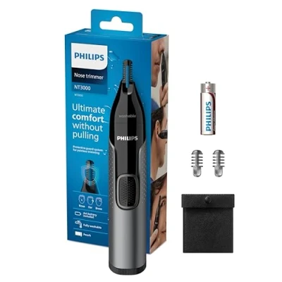 Abbildung von Philips Nose trimmer Series 3000 Nasenhaar , Ohrenhaar und Augenbrauentrimmer mit PrecisionTrim Technologie (Modell NT3650/16)