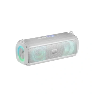 Abbildung von Mars Gaming MSB XT, Tragbarer Lautsprecher + Soundbar 2in1, Dynamische RGB Beleuchtung, 4 Treiber 20W Sound System, Bluetooth 5.3 AUX/MicroSD/USB/FM Radio, Weiß