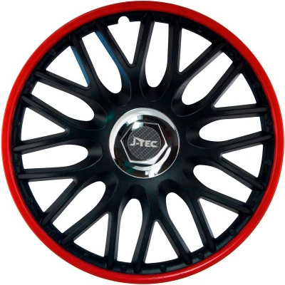 Abbildung von J TEC Orden R J13514 Radblenden 13Zoll schwarz/rot, chrom