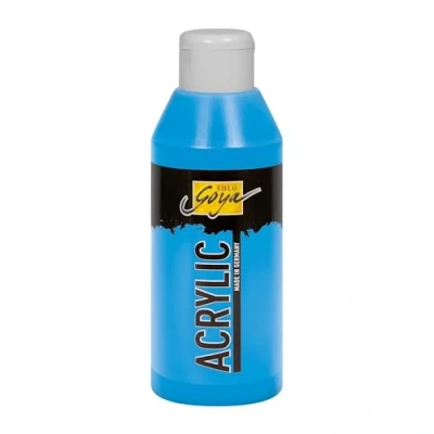 Abbildung von KREUL 84232 Solo Goya Acrylic lichtblau, 250 ml Flasche, cremige vielseitig einsetzbare Acrylfarbe in Studienqualität, auf Wasserbasis, schnell und matt trocknend, gut deckend, wasserfest