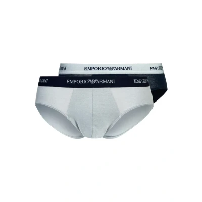 Abbildung von Emporio Armani 2 PACK Panties, Herren, Größe: Medium, Blue/grey