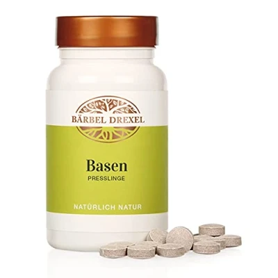 Abbildung von Basen Tabletten mit Calcium + Magnesium Zink Chrom Kupfer (180 Stk) Herstellung Deutschland, Basische Ernährung, Säure Haushalt BÄRBEL DREXEL®