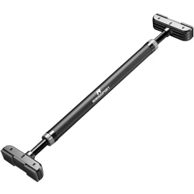 Abbildung von RHINOSPORT Klimmzugstange Türrahmen ohne Schrauben mit Neues Drehbares Zahnradschloss, verstellbar 69 92 cm (27.1in 36.2in), Tragkraft bis 200 Kg Pull Up Bar Schwarz