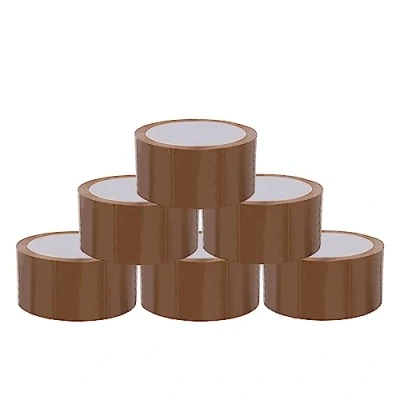 Abbildung von BIGtec 6 Rollen Paketklebeband Klebeband Packband Paketband Verpackungsband Kartonband Standard 66m lang 48mm breit braun Verpackungsmaterial für Pakete und Karton