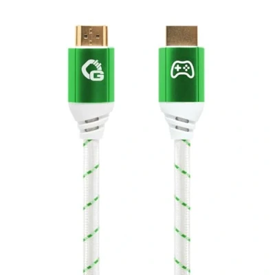 Abbildung von OEHLBACH GAMING New Game Green 2 Meter HDMI 2.1b Kabel Ultra High Speed zertifiziert, 8K@60Hz, eARC, ALLM, VRR, DSC kompatibel mit PS5, Xbox Series X/S, Nintendo Switch, PC Weiß 1 Stück