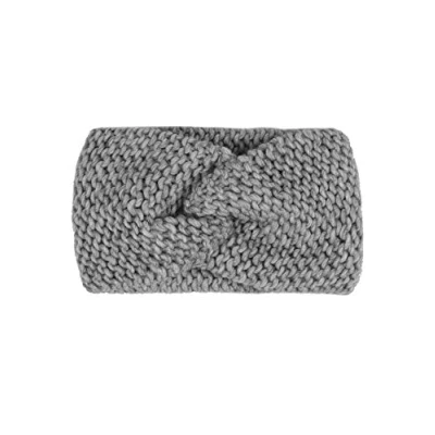 Abbildung von Zwillingsherz Stirnband mit Knoten Hochwertiges Strick Kopfband für Damen Frauen Mädchen Wolle Ohrenschutz Haarband warm weich und luftig Frühjahr Herbst Winter hgr
