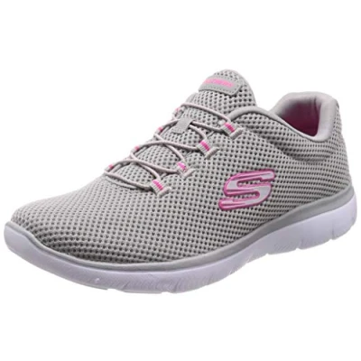 Abbildung von Skechers Damen Summits Sneaker , Grau/Heisses Pink 39.5 EU