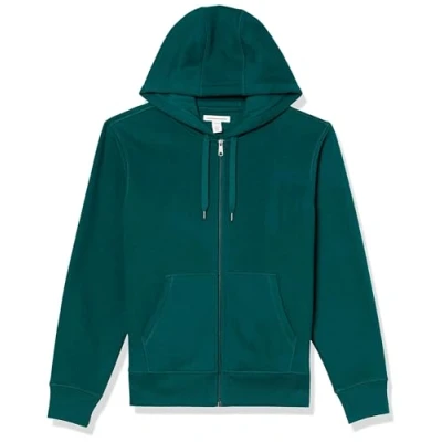 Abbildung von Amazon Essentials Herren Fleece Kapuzenpulli mit durchgehendem Reißverschluss (erhältlich in den Größen Big &amp; Tall), Tannengrün, XL