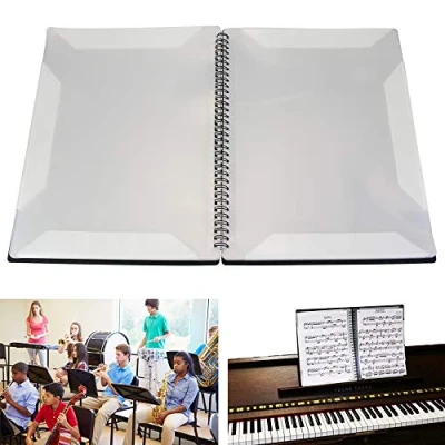 Abbildung von BUZIFU Notenhefter für Musiknoten A4 Notenmappe Chormappe 30 Páginas/60 Taschen Klavier Notenordner Papier Dokumente Halter Aufbewahrung Noten Präsentationsmappe Musiker und Band Music Note