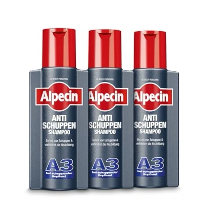 Abbildung von Alpecin Anti Schuppen Shampoo A3, 3 x 250 ml Bei schuppender Kopfhaut Effektive Vorbeugung der Schuppenbildung