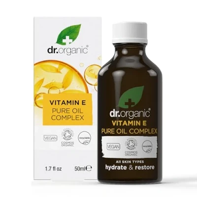 Abbildung von Dr Organic Reines Vitamin E Öl, Hydratisierend, Ätherisches Für alle Hauttypen, Natürlich, Vegan, Tierversuchsfrei, Paraben &amp; SLS frei, Biozertifiziert, 50ml