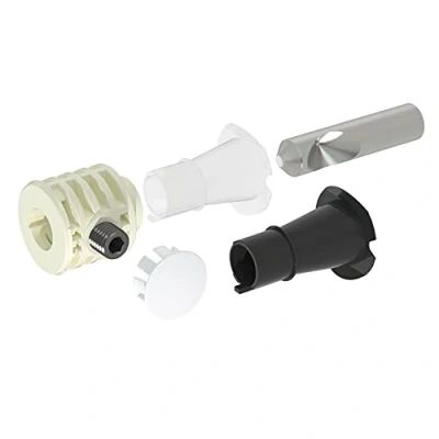 Abbildung von Fischer 9 B, WB 9B, verdeckte Befestigung für WC und Bidet, mit Zugang von unten, 2 Geräte wb9 b Schlauch, weiß, schwarze Trichter, Rohre keine Art, 34 47