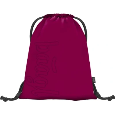 Abbildung von Baagl Turnbeutel für Mädchen und Damen Schuhbeutel, Schule Kindergarten Sportbeutel, Sportrucksack (Ruby)