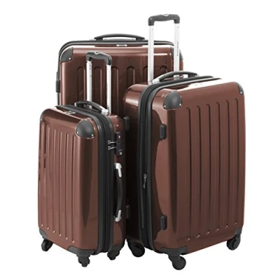 Abbildung von HAUPTSTADTKOFFER Alex 3er Kofferset, TSA, Trolley Set, Rollkoffer, Reisekoffer, (S, M &amp; L), Braun