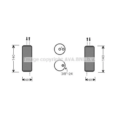 Abbildung von PRASCO DN5201 Klimakondensator 15,5 10,0 Aluminium 690 NISSAN: Almera 2 Limousine