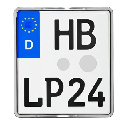 Abbildung von kennzeichenhalter Motorrad 180x200 Chrom Optik Nummernschildhalterung 180 x 200 Kennzeichenhalterung Kennzeichenverstärker Kennzeichen Halter + Befestigungsschr.
