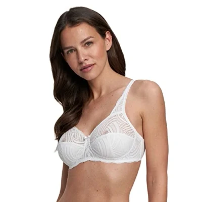 Abbildung von Susa BH Damen ohne Bügel Nizza I BHS Mit genähten Cups Nachhaltig produziert aus recycelten Materialien verstellbarem Träger weiß 75D