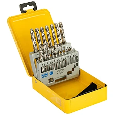 Abbildung von DEWALT Metallbohrer Set DT5923 (19 teiliges in Metallkassette, gefertigt aus Hochleistungs Schnellschnittstahl (HSS) nach DIN 338)