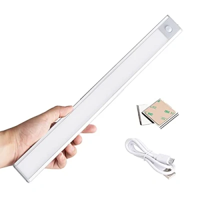 Abbildung von GRIFEMA Schrankbeleuchtung Unterbauleuchte Küche mit Bewegungsmelder, Schrankleuchten 3 Modi, Küchenunterbauleuchte, Kleiderschrank Beleuchtung, Sensor Licht, Led Lichtleiste 40cm, USB