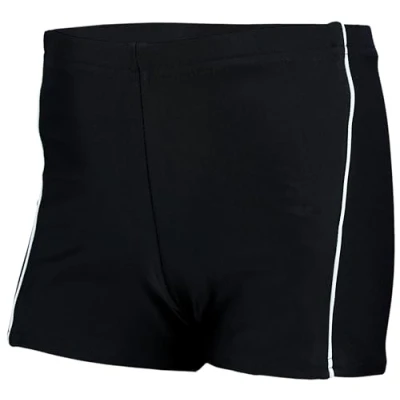 Abbildung von Aquarti Badehose mit Motiv Schwimmhose Jungen Enganliegend, Badehosen für Schnell Trocknend, Farbe: 022 Schwarz/Weiß, Größe: 158