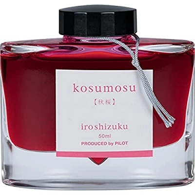 Abbildung von PILOT Iroshizuku 69220 Füllfederhalter Tinte, Kosumosu, Cosmos Flower (Pink), 50 ml Flasche