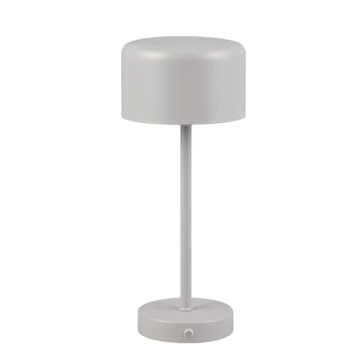 Abbildung von LED Akku Tischleuchte Jeff, grau, Höhe 30 cm, Metall