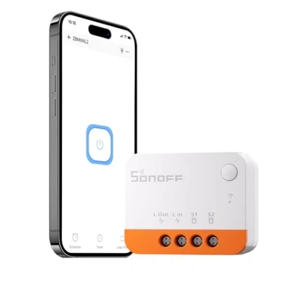 Abbildung von SONOFF Ein Kanal Zigbee Smart Schalter, ohne Neutralleitung, Gateway erforderlich, Kompatibel mit Alexa, Google Home