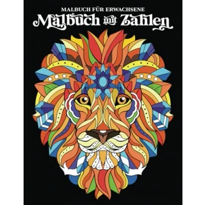 Abbildung von Malbuch für Erwachsene: mit Zahlen Tiere und Mandalas