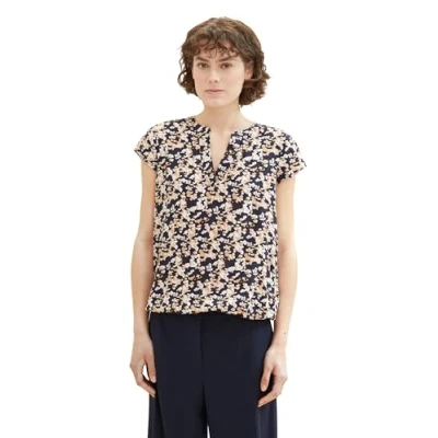 Abbildung von TOM Tailor Printed Bluse, Damen, Größe: 34, Coral cut floral design