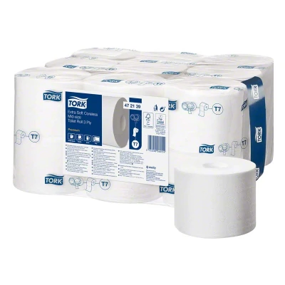Abbildung von Tork Midi Toilettenpapier extra weich hülsenlos 18 Stück Rollen