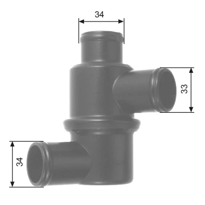 Abbildung von GATES TH14580 Kühlwasserthermostat 80 mit Gehäuse LADA: Niva