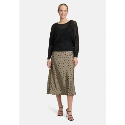 Abbildung von Vera Mont MIT Print Alinienrock, Damen, Größe: 34, Khaki/schwarz