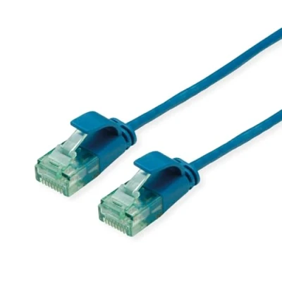 Abbildung von ROLINE RM UTP DataCenter Patchkabel Kat.6A (Class EA), Slim, blau, 5 m