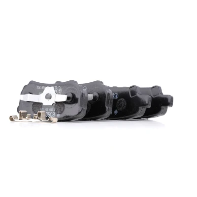 Abbildung von BOSCH 0 986 424 814 Bremsbelagsatz Low Metallic mit akustischer Verschleißwarnung Kolbenclip MITSUBISHI: Lancer 8, 8 Limousine